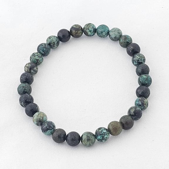 Bracelet 6mm African turquoise