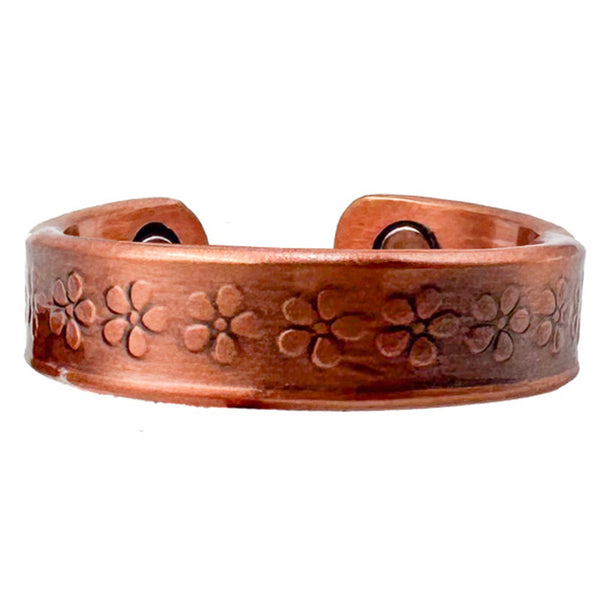 Magnetic Copper Ring - Flowers