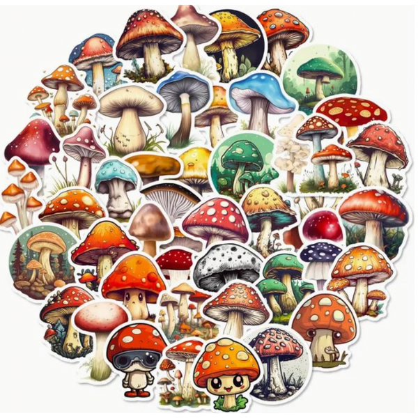 Sticker Set: Mushrooms (50 stickers)