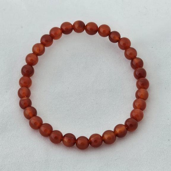 Bracelet 6mm carnelian