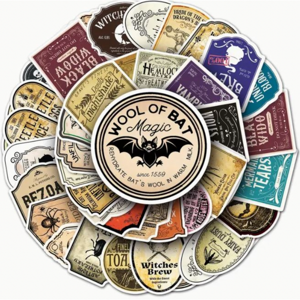 Sticker Set: Vintage Apothecary (50 stickers)