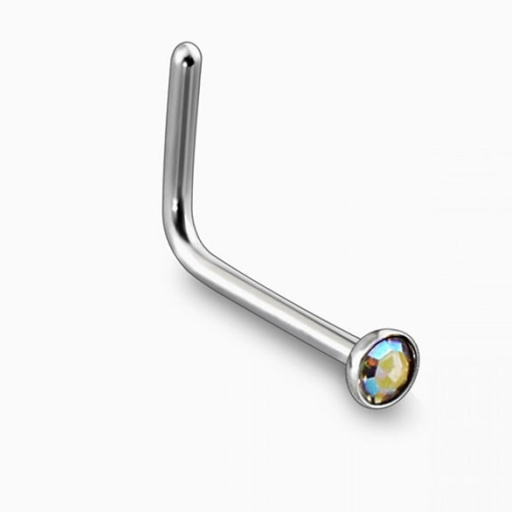 Nose Pin Aurora Borealis 1.5mm, 2mm Gem