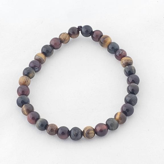 Bracelet 6mm mixed colour tiger eye