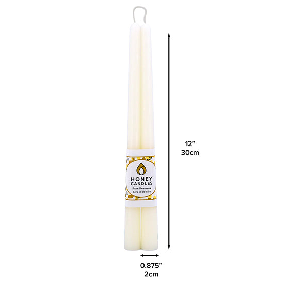 Honey Candles Taper Pair - Pearl