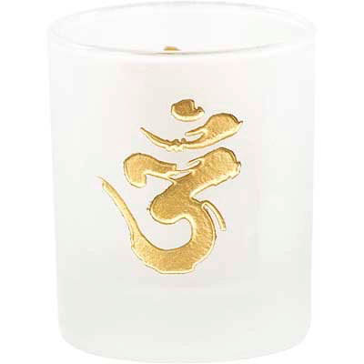 Votive Candle Holder Frosted - Om