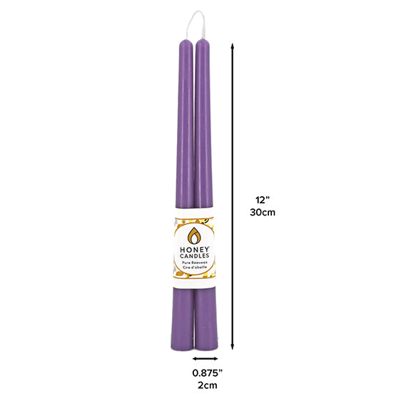 Honey Candles Taper Pair - Crocus