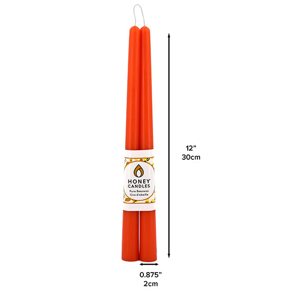 Honey Candles Taper Pair - Tangerine