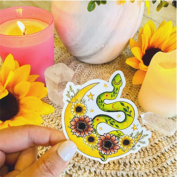 Handmade sticker - witchy snake