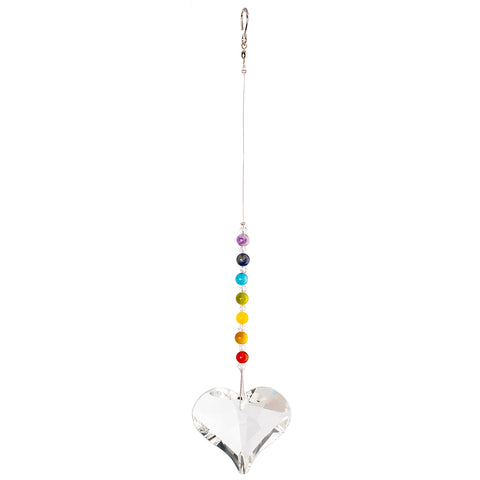 Semi Precious Chakra Chain w/50mm heart