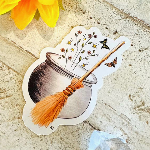 Handmade sticker - Cauldron