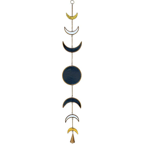 Glass Moon Phase Wall Hanging