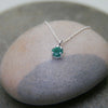 Birthstone necklace claw setting MAY sterling silver