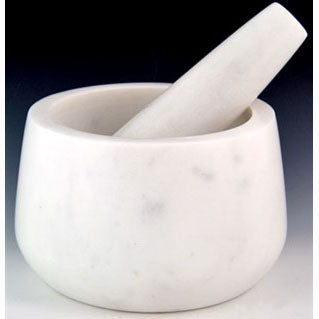 Mortar & Pestle Opal White Marble