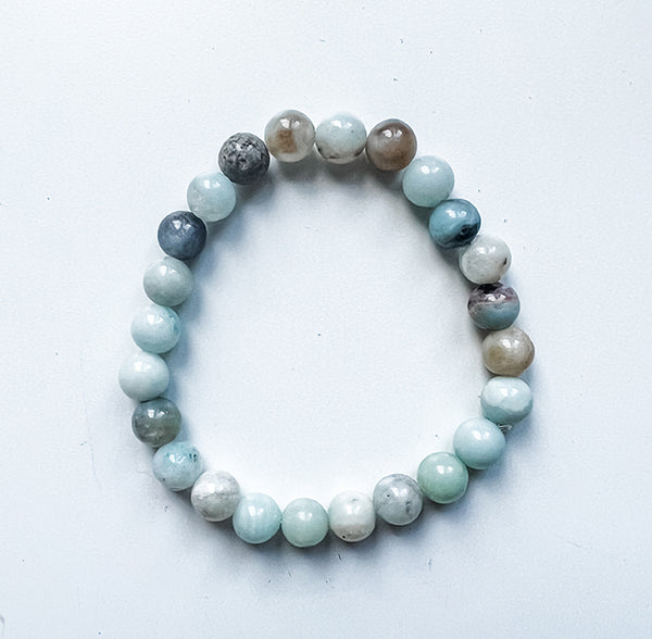 Bracelet 8mm amazonite multi colour