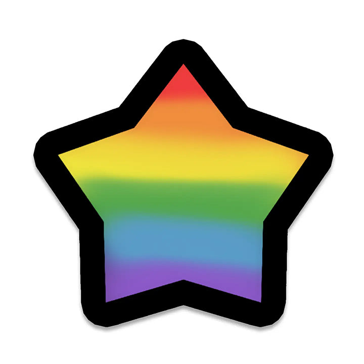Vinyl Sticker : Rainbow Pride Star