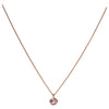 Birthstone Necklace Rose Gold February Amethyst