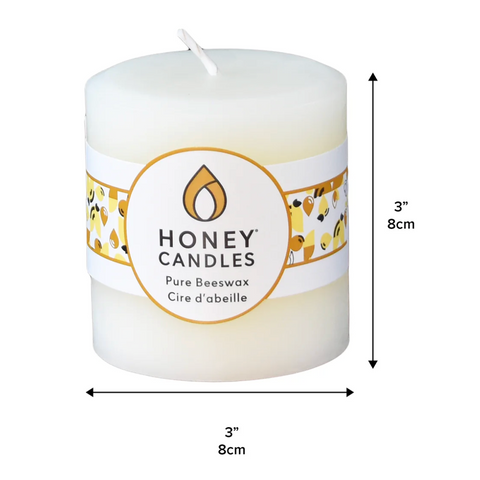 Beeswax Pillar Candle - 3x3 - PEARL