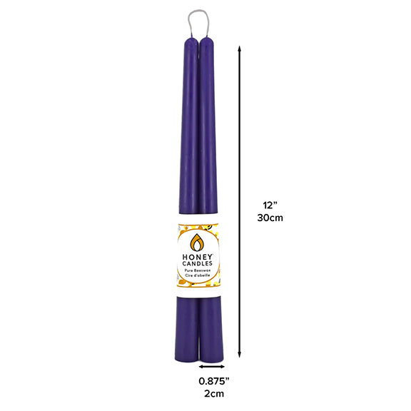 Honey Candles Taper Pair - Violet