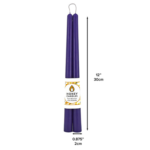 Honey Candles Taper Pair - Violet