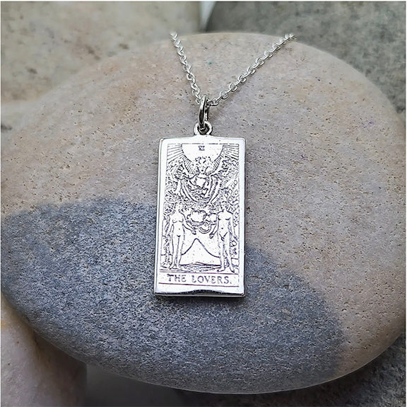 Collier Tarot Les Amoureux Argent Massif