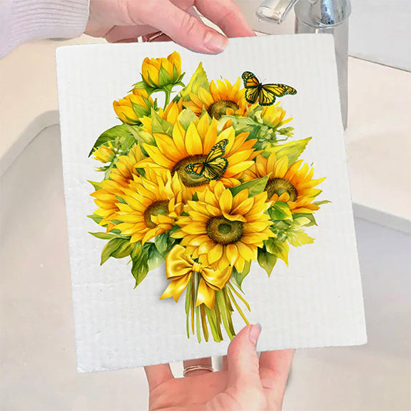 Dish Cloth Sunflowers