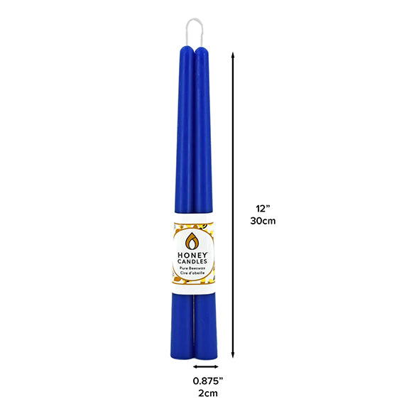 Honey Candles Taper Pair - Blue