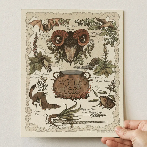 Witch's Herb Code Print