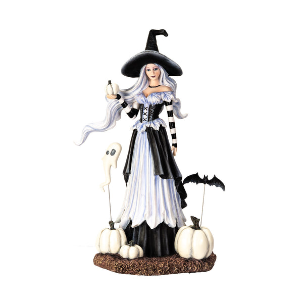 Ghost Pumpkins Witch Statue