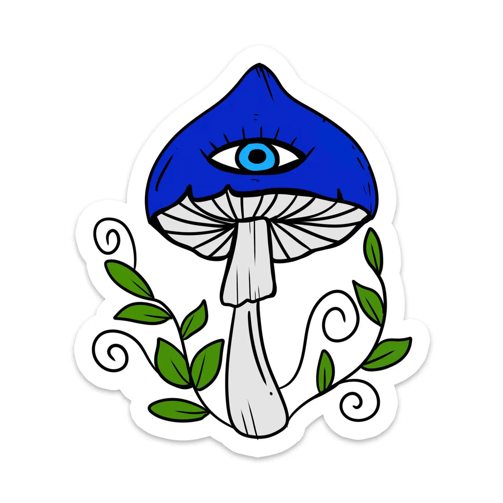 Vinyl Sticker : Evil Eye Mushroom