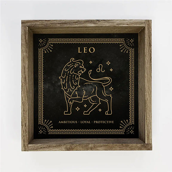 Zodiac Horoscope Sign Canvas/Wood Wall Art - Leo