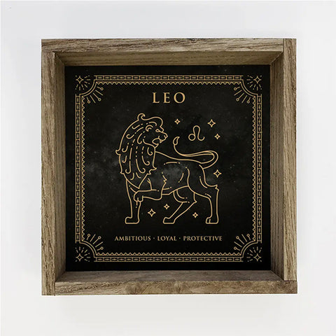 Zodiac Horoscope Sign Canvas/Wood Wall Art - Leo