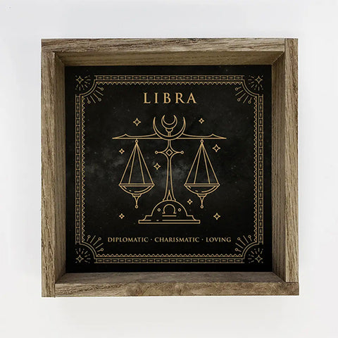 Zodiac Horoscope Sign Canvas/Wood Wall Art - Libra