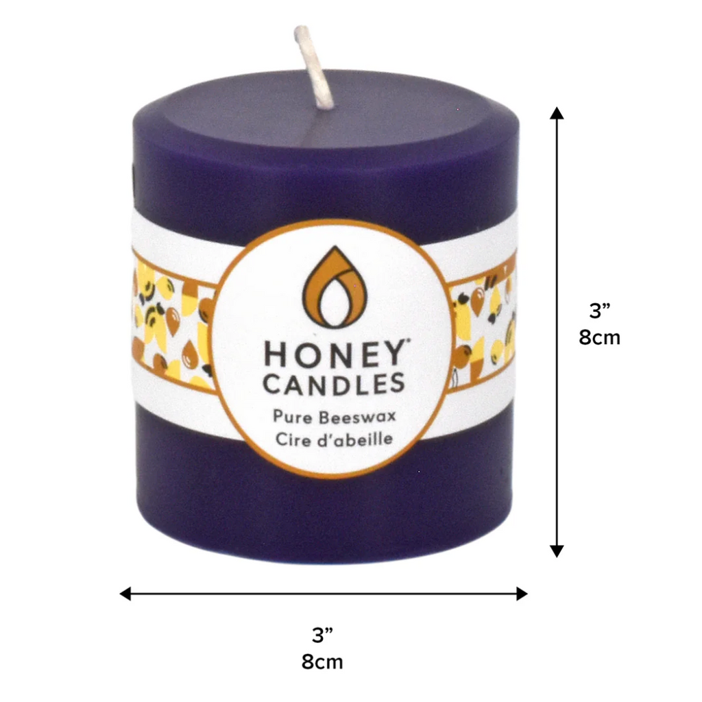 Beeswax Pillar Candle - 3x3 - VIOLET
