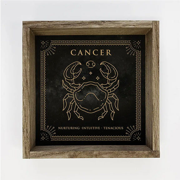 Zodiac Horoscope Sign Canvas/Wood Wall Art - Cancer