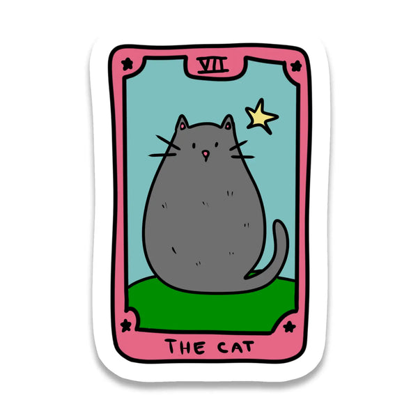 Vinyl Sticker : The Cat Tarot Card