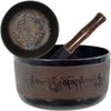 Singing Bowl Carved Buddha Red 6”