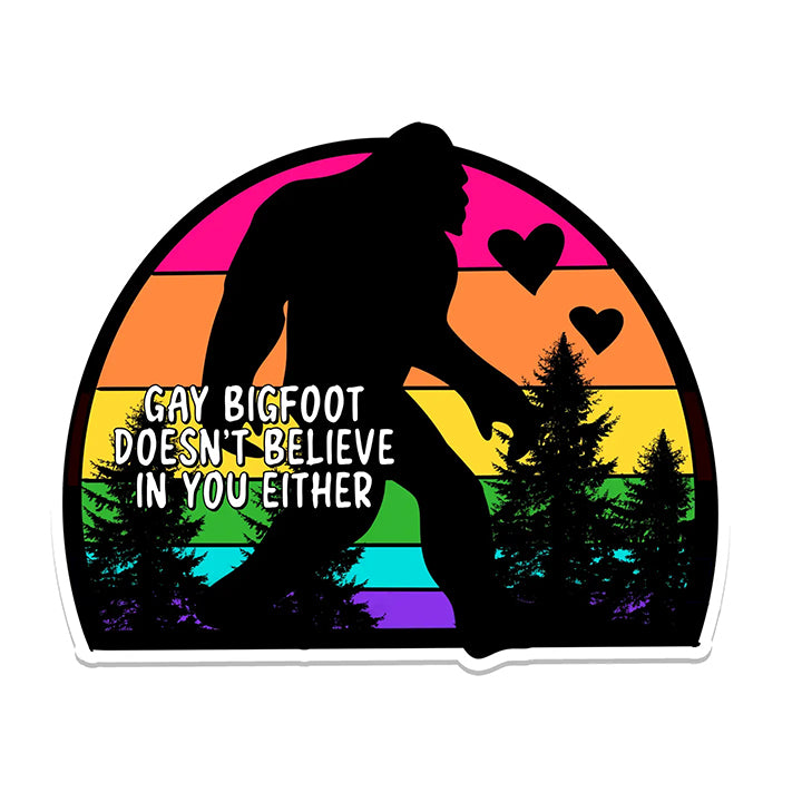 Vinyl Sticker : Bigfoot Gay Pride