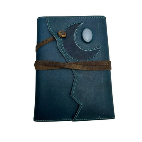 Leather journal blue moon