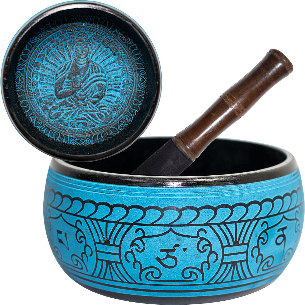 Singing bowl Blue Buddha 8