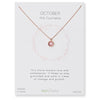 Birthstone Necklace Rose Gold October Pink Tourmaline