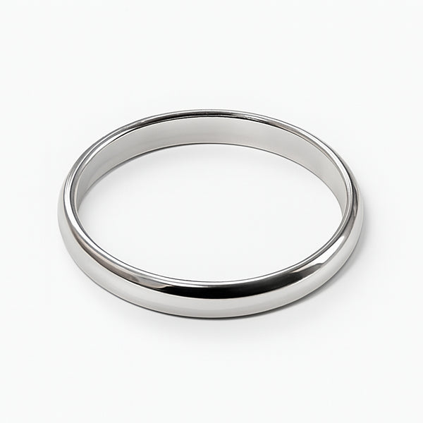 Ring plain band sterling silver