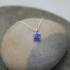 Birthstone necklace claw setting SEPTEMBER sterling silver