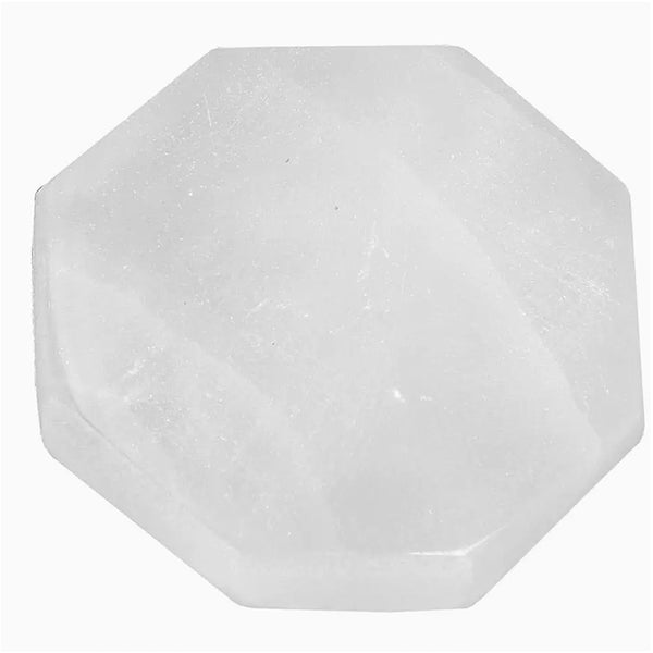 Selenite charging plate 14cm - Hexagon