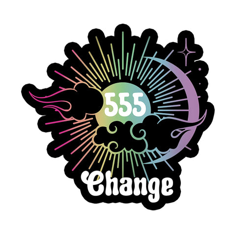 Vinyl Sticker: 555 Angel Number