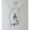 Birth Flower Necklace: June sterling silver