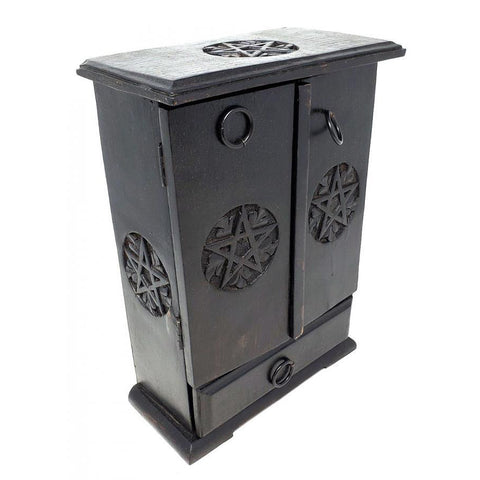 Pentagram Wooden Cupboard Black