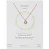 Birthstone Necklace Rose Gold August Peridot