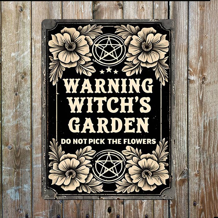 Metal Sign: Witches Garden