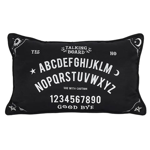 Gothic Black and White Ouija Talking Board Cushion
