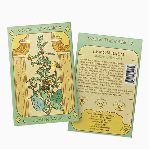 Tarot Garden + Gift Seed Packet: Lemon Balm